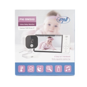 Pachet Video Baby Monitor PNI BM500 ecran 5 inch wireless 2.4 GHz si Sticky Pad Drapel inclus - Img 14