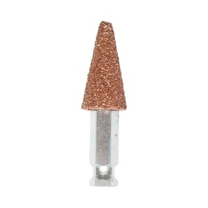Piatra polizat anvelope abraziva conica 19x40mm, granulatie K36, tija hexagonala 3/8 inch - Img 4