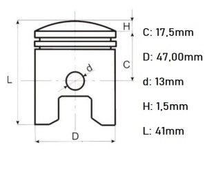 Piston Romet Zatka 4T 70cc - Img 2