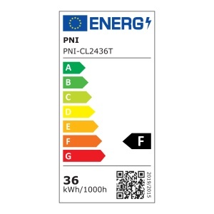 Plafoniera LED PNI D-Light CL2436T Wi-Fi, RGBW, 36W, dimabila, rotunda 41 cm, 3000K-6500K, alimentare 230V, 3600 lm, alb, control din Tuya app