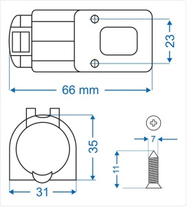 Priza auto 12V/24V-16A pentru stecher DIN - Img 6