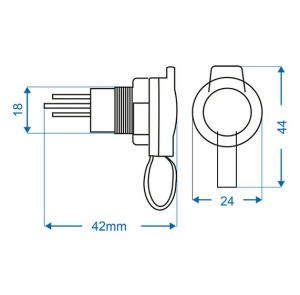 Priza auto 12V/24V-16A pentru stecher DIN - Img 6