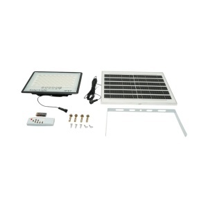Proiector LED 100W, 6500K cu panou solar 12W, baterie LiFePO4 8000mAh si telecomanda IP67 Breckner Germany - Img 2