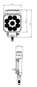 Proiector LED + lumina de semnalizare 12/24V - Img 5