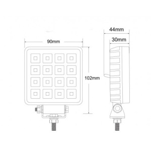 Proiector LED patrat 48W cu intrerupator - Img 5