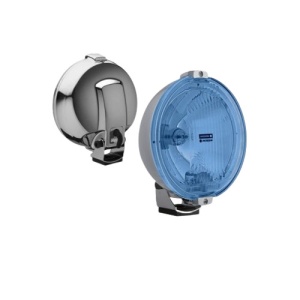 Proiector LED Ring cromat sticla albastra 12V