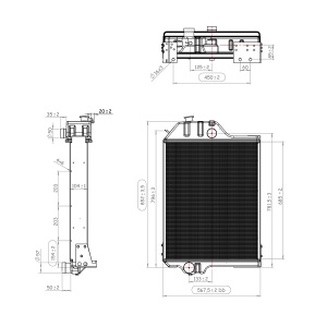Radiator racire apa John Deere 4430 motor 6404T cu 5 randuri de celule cod OEM 150-324, AR102736, AR60337, AR61878, AR61879 - Img 2