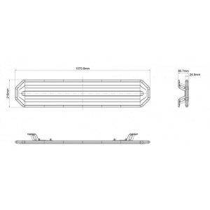 Rampa avertizare LED 1071mm R10 R65 - Img 4