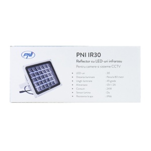 Reflector cu LED-uri infrarosu PNI IR30 pentru camere si sisteme CCTV, 30 leduri IR, distanta 80m, IP66 - Img 7