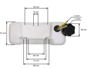 Rezervor benzina motocoasa TL52