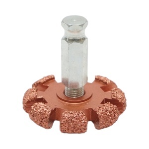 Roata abraziva polizat anvelope 50x10mm, granulatie K36, tija hexagonala 3/8 inch - Img 4