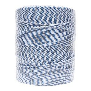 Rola fir alb-albastru fi 3mm. 3x0.2mm. SS, 7,8 Ohm/m, 1000m gard electric Breckner Germany - Img 2