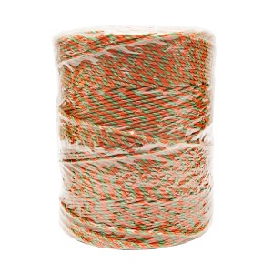 Rola fir portocaliu-verde fi 3mm insertie metalica 3x0.2mm SS+2x0.25mm, rezistenta 0.2 Ohm/m, 500m gard electric Thor - Img 4