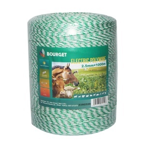 Rola fir verde fluorescent-alb fi 2.5mm 3x0.2mm SS, 1x0.25mm Cu, 1000m gard electric Bourget