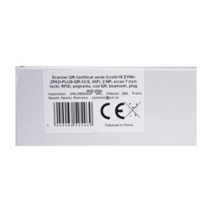 Scanner QR Certificat verde Covid-19 ZYNK-ZPAD-PLUS-QR-12-S, WiFi, 2 MP, ecran 7 inch tactil, RFID, amprenta, cod QR, bluetooth, plug and play - Img 8