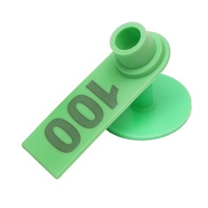 Set 100 crotalii numerotate 001-100 verzi pentru capre, oi Breckner Germany - Img 2