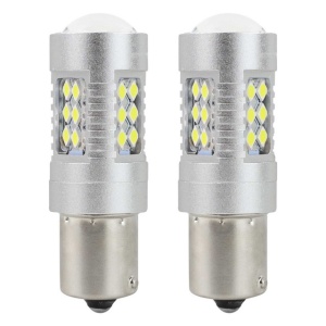Set 2 becuri auto cu LED AMIO 12-24V, BA15S P21W , 24 SMD 3030