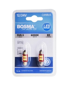 Set 2 becuri LED auto CANBUS,sofit 31mm 12/24V BOSMA
