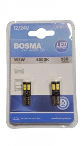 Set 2 becuri LED auto CANBUS, T10 12/24V BOSMA