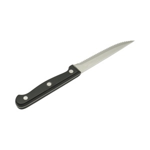 Set 4 cutite steak 11cm, lama zimtata otel 3Cr13, maner bachelita negru Breckner Germany - Img 6