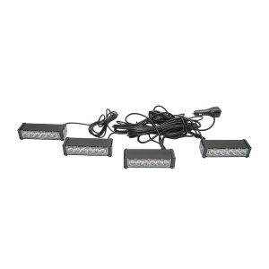 Set 4 stroboscoape cu 6 LED-uri, lumina galbena 12V Breckner Germany