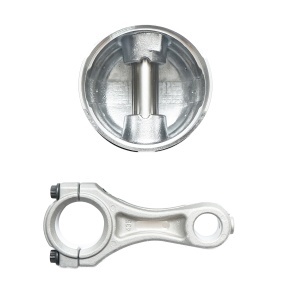 Set biela si piston echipat cu segmenti 80mm, pentru compresor aer Tractor Forestier, motor Perkins - Img 2