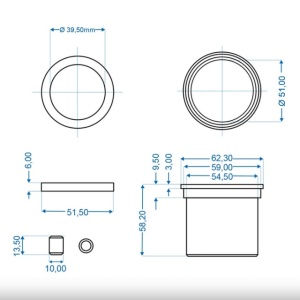 Set bucse alunecare pentru axul de franare pentru Knott KF27A - KF30C - KRV30B - KRV30A/B - Img 4
