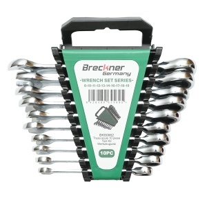 Set chei combinate fixe si inelare cu clichet 8-19mm 10 piese Breckner Germany
