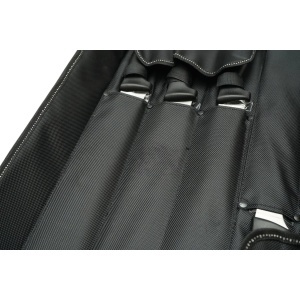 Set cutite macelarie profesionale 5 piese cu geanta, lama otel 5Cr15MoV, maner PP negru Breckner Germany - Img 13