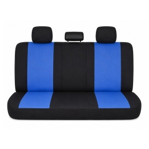 Set huse scaune auto universale albastru-negru, material textil 8 piese - Img 3