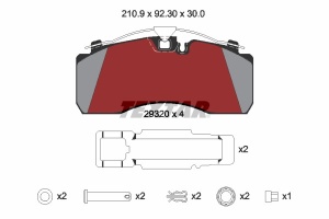 Set placute frana TEXTAR Iveco, Man, MB Atego - Img 2