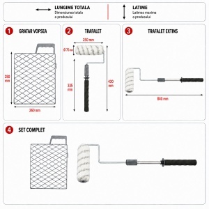 Set trafalet poliester 25cm, maner telescopic 40-80cm, gratar plastic Breckner Germany - Img 6
