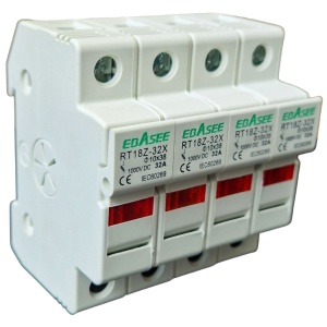 Soclu sigurante fuzibile 10x38mm, 4P, 32A, RT18Z-32 Ebasee - Img 1