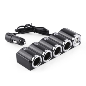 Spliter bricheta auto PNI Lighter 04 12V/24V 4 iesiri, 2xUSB, indicator LED - Img 2