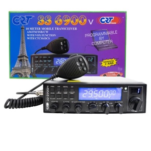 Statie radioamatori CRT SS 6900 VOX CB, AM, FM, USB, SSB, CW, PA, 28-29.7Mhz, ASQ, RF Gain, Roger Beep, 12V, programabil - Img 2