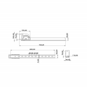 Suport rabatabil parabiciclisti zincat 720mm - Img 2