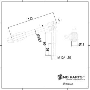 Surub de strangere pentru roata de sprijin Ø48 mm - Img 2