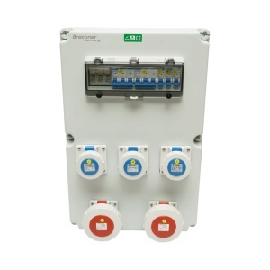 Tablou electric grup prize organizare santier 2x415V/32A, 3x250V/16A, 12 module 540x360x180mm IP67 Breckner Germany