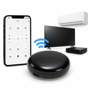 Telecomanda universala inteligenta smart Wi-Fi IR Blaster 2.4GHz, raza 10m, aplicatie Tuya Smart Life, compatibila Alexa si Google Home