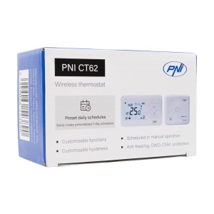Termostat fara fir PNI CT62 pentru centrale termice, afisaj iluminat, programe zilnice - Img 5