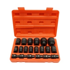 Trusa chei tubulare de impact scurte 8-32mm, patrat 1/2 inch Cr-Mo 20 piese Breckner Germany
