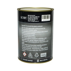Vopsea email anticoroziva 3 in 1 albastru egee pentru metal 2kg, direct pe rugina, pe baza de apa Breckner Germany - Img 3
