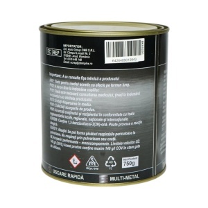 Vopsea email anticoroziva 3 in 1 albastru egee pentru metal 750g, direct pe rugina, pe baza de apa Breckner Germany - Img 3