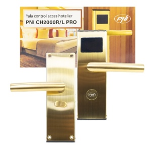 Yala control acces hotelier PNI CH2000L PRO Gold cu cititor de card deschidere pe partea stanga - Img 4