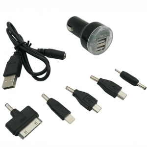 7-in-1 (12 / 24V) încarcator auto multifunctional 1A + 2.1A