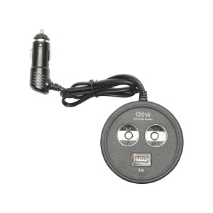 Adaptor triplu bricheta pt suport pahar cu cablu 1m - Img 3