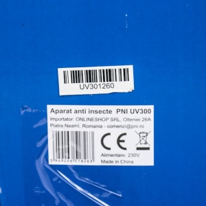 Aparat anti insecte PNI UV300 anti tantari, anti muste, insectocutor cu 2 tuburi ultraviolete, 20W, interior si exterior, montaj pe podea sau tavan - Img 8