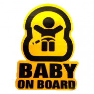 Autocolant "Baby on board reflectorizant"