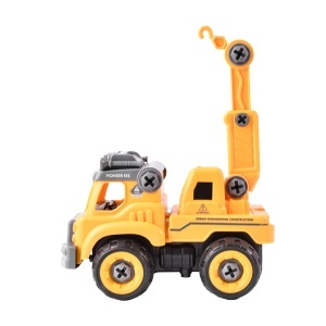 Autospeciala macara cu telecomanda jucarie de constructie care se monteaza DIY - Img 11