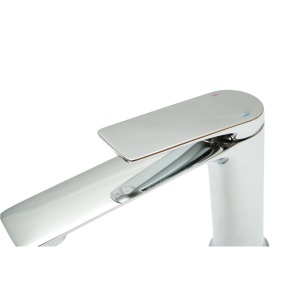 Baterie lavoar baie Premium din cupru, pipa lunga, design rotund, monocomanda, crom lucios, furtunuri incluse - Img 9